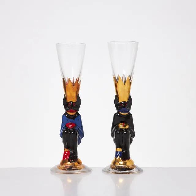GUNNAR CYRÉN. SNAPSGLAS, s.k. "Djävulsglas", ur Nobelservisen, Orrefors, 1996-97.
