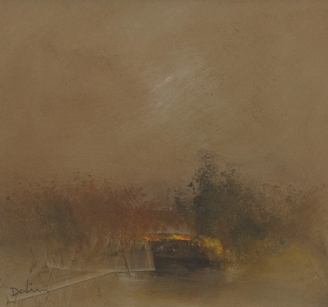 ROLF DALIN (FÖDD 1934). Landskap, olja på papp, signerad. — Paintings — Garpenhus Auktioner