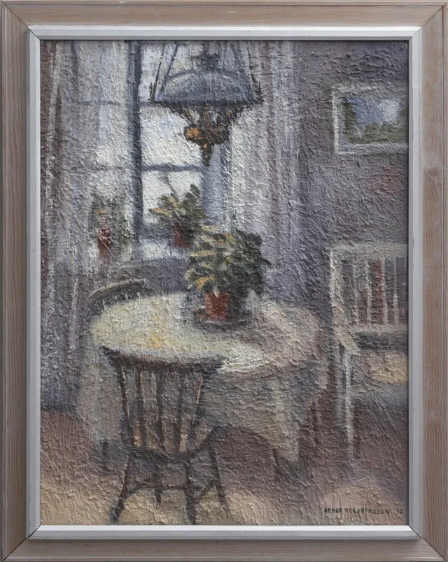 BENGT FREDRIKSSON. OLJA på pannå, signerad, 1972.