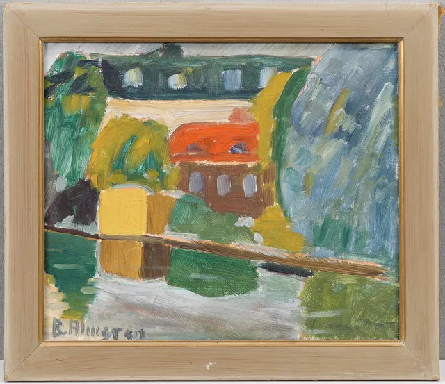BERTIL ALMGREN. Franskt landskap.