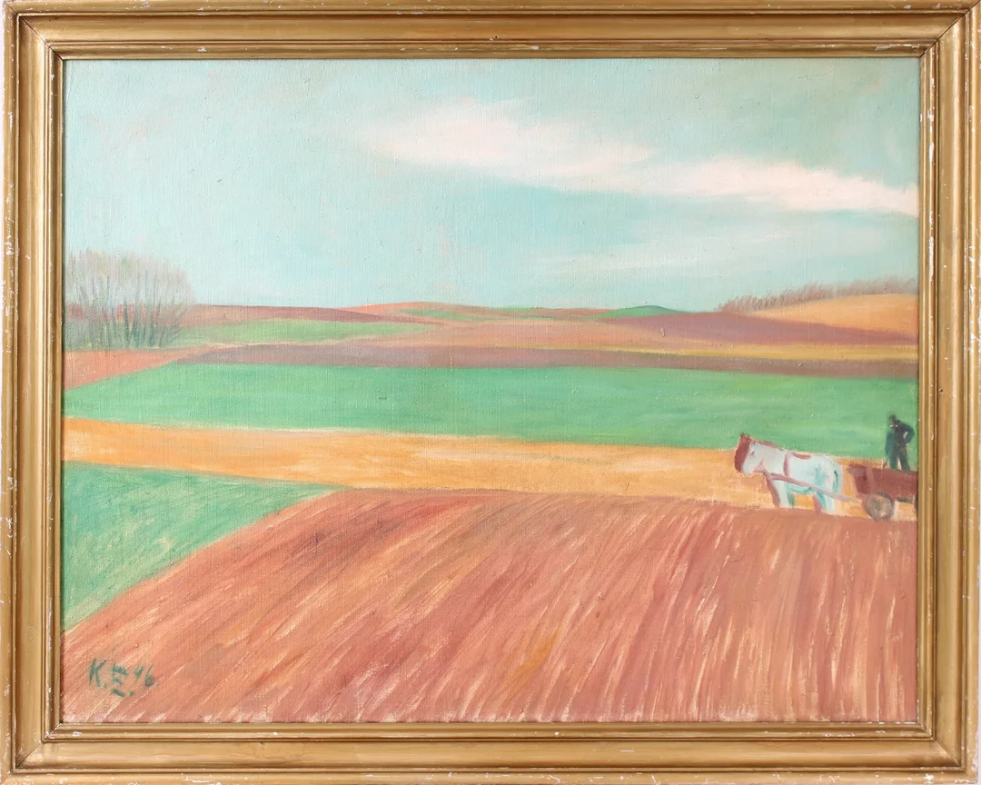 Kaj Ejstrup, composition, oil on canvas. — Paintings and sculptures/Older pictorial arts — Lauritz