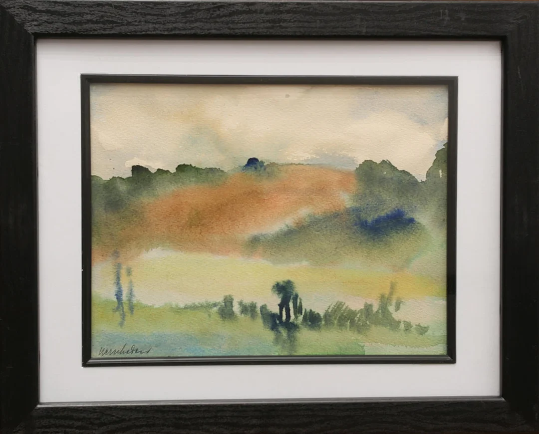 STIG WERNHEDEN. Akvarell, landskapsbild, signerad Wernheden. — Paintings — Limhamns Auktionsbyrå