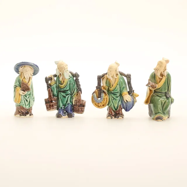 FIGURINER, 4 stycken, keramik, Kina.