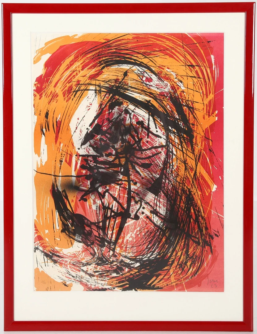 ASGER JORN. 1914-1973. Färglitografi, ur “Jubilæumsserien”, signerad, 1963. — Engravings & Prints — Auktionsverket Engelholm