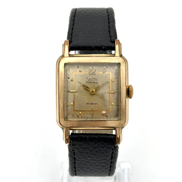 ZentRa, armbandsur, 1940/50-tal, manuell, gulddoublé.