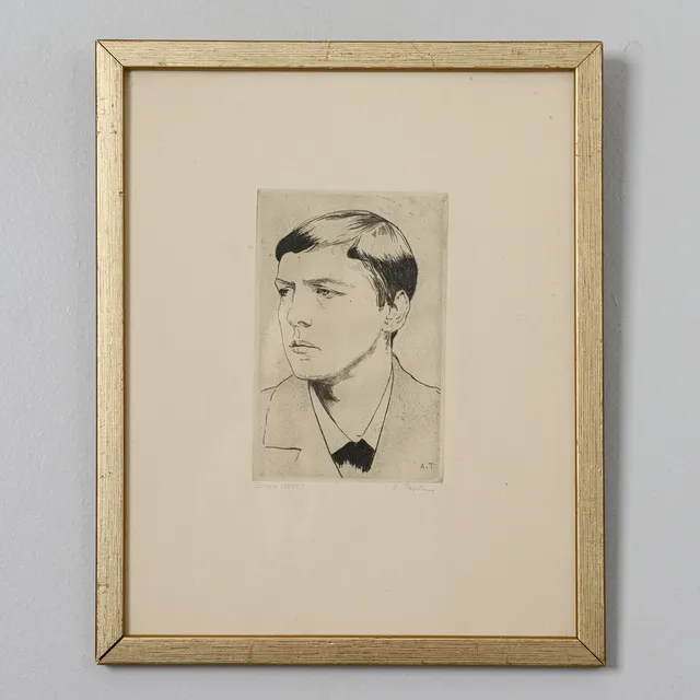 AXEL TALLBERG. "Zorn", etsning, signerad samt daterad 1880.