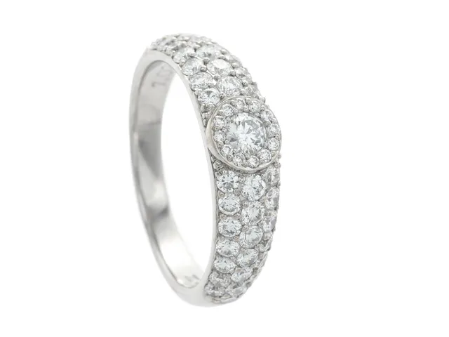 STRÖMDAHLS, ring, 18K vitguld, briljantslipade diamanter1,03 ctv, TW/VS-SI, stl 17,25 mm, vikt 5,0 g.