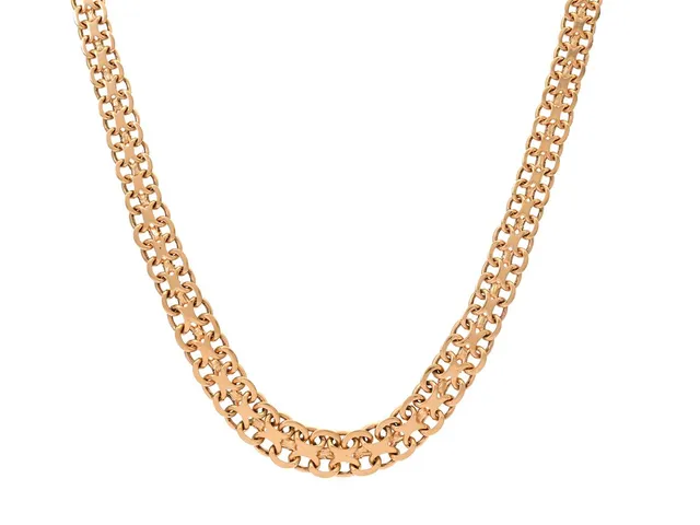 COLLIER, 18K guld, doserade X-länk, längd 43 cm, vikt 35,1 g.