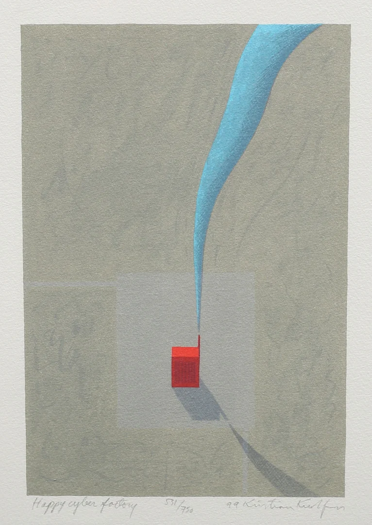 KRISTIAN KROKFORS. Nonfigurativt, färglitografi nr 531/750, signerad. — Engravings & Prints — Garpenhus Auktioner