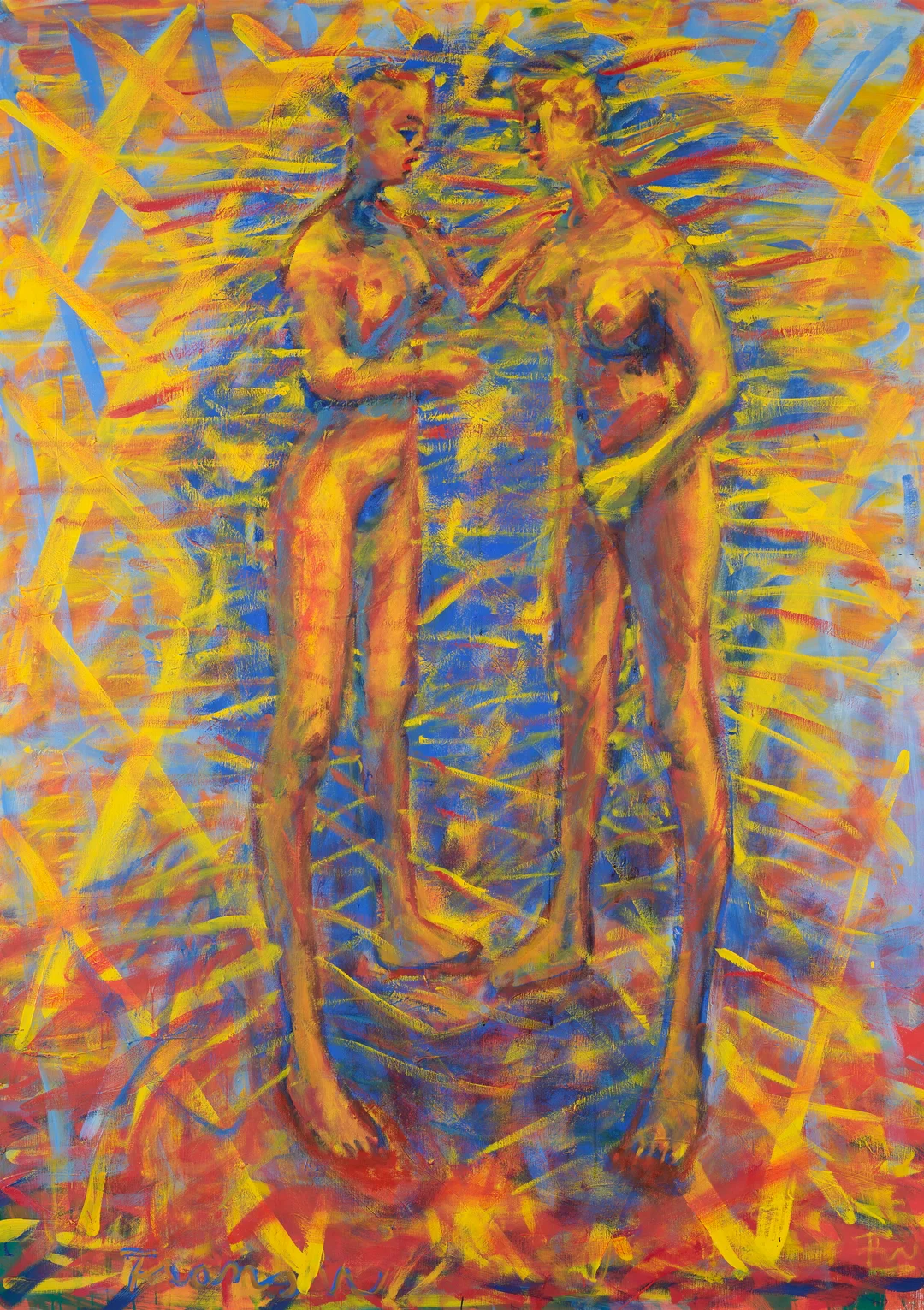 Widerberg, Frans — "Bare snakk. Berøring" — Kunst/Maleri — Blomqvist