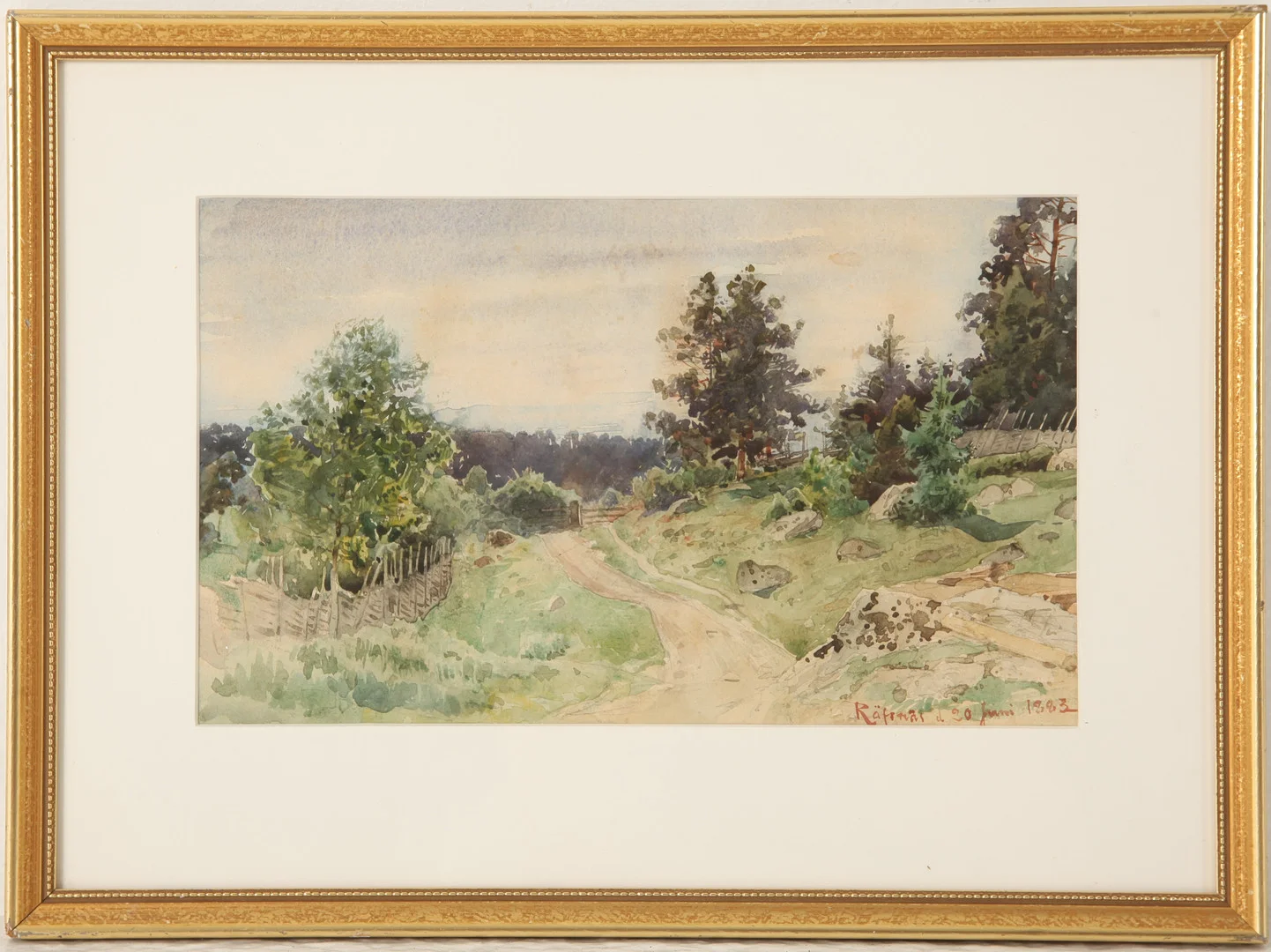 BRUNO LILJEFORS. 1860-1939. Akvarell, 1883. — Paintings — Auktionsverket Engelholm