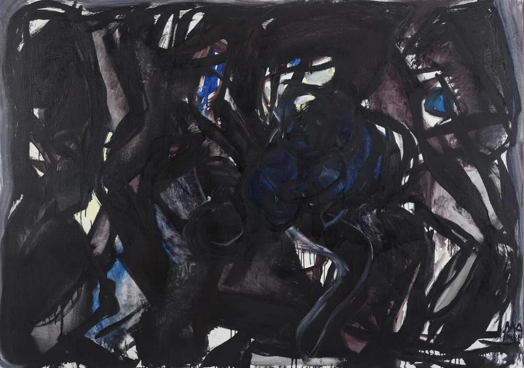 Untitled. Signed MA 85 and on the reverse. Oil on canvas. 114×162 cm. — Modern Prints/Modern art — Bruun Rasmussen