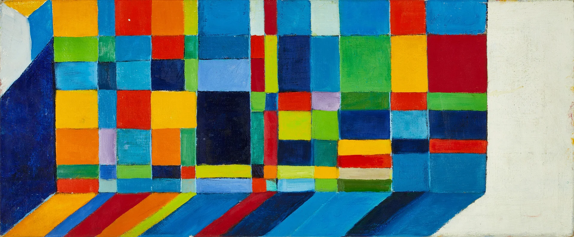 JOY EGNEL (Vilhelmina 1920-2001 Stockholm), Komposition, olja på duk. — Paintings — Crafoord Auktioner Stockholm