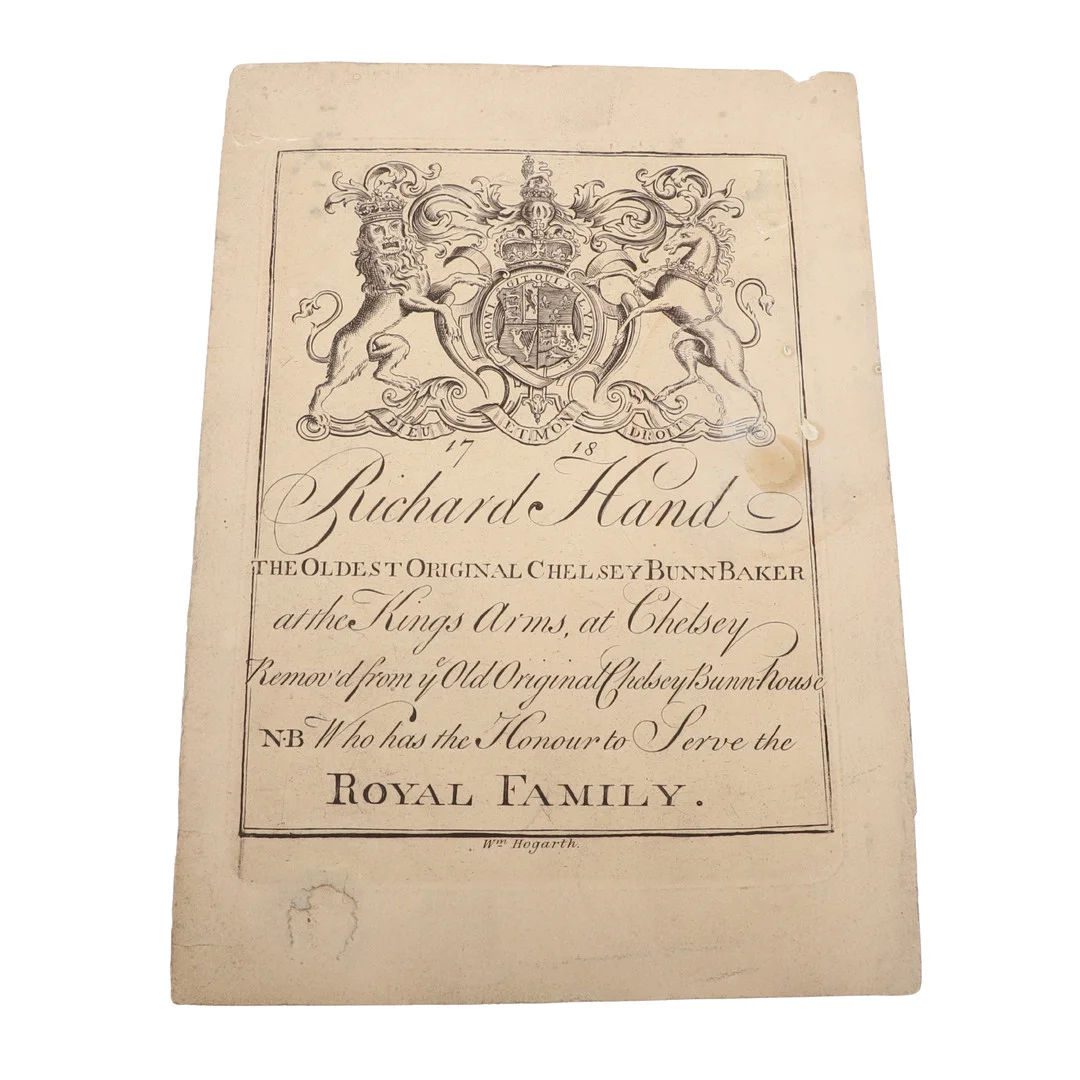 WILLIAM HOGARTH. Ephemera. Trade Card of Richard Hand, c. 1718. — Books — Lawrences Auctioneers