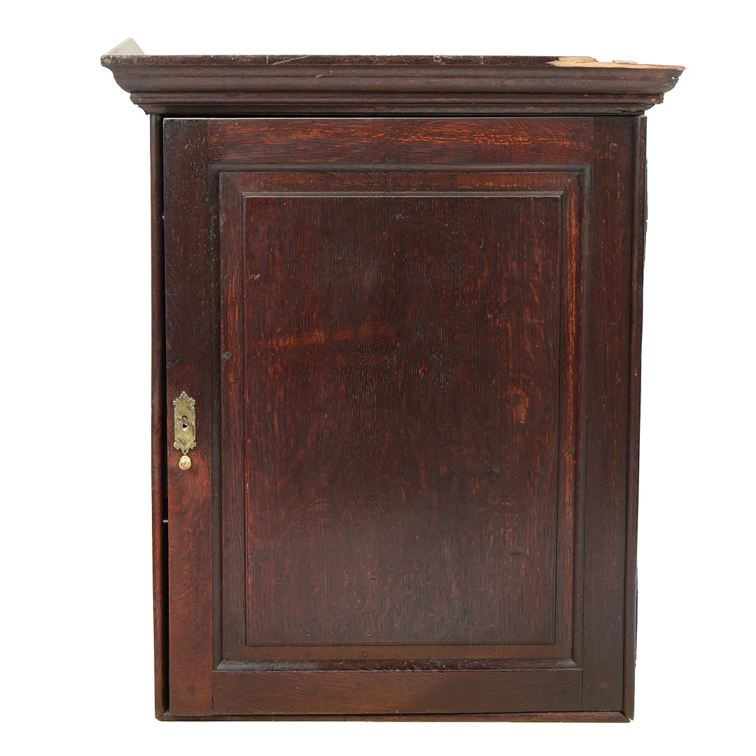 A GEORGE III OAK HANGING CUPBOARD, CIRCA 1800. — Cupboards, Cabinets & Shelves — Bishop & Miller