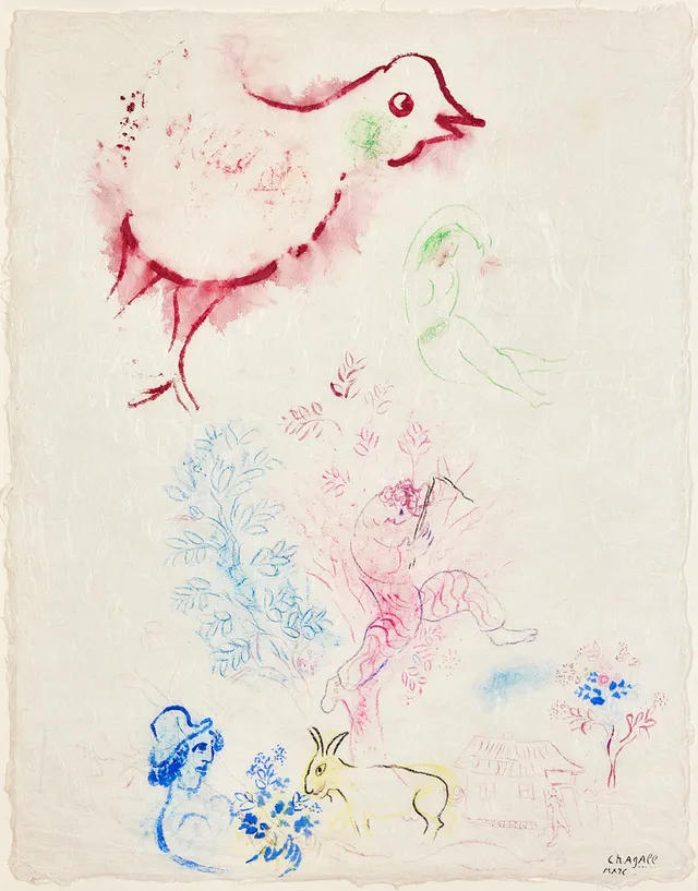MARC CHAGALL. "L'envolée magique".
