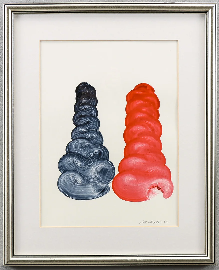 OIDENTIFIERAD KONSTNÄR, abstrakt komposition, signerad. — Paintings — Karlstad Hammarö Auktionsverk