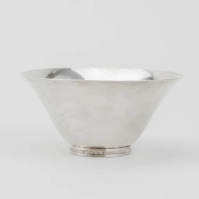 WIWEN NILSSON. Skål, silver, Lund, 1969.