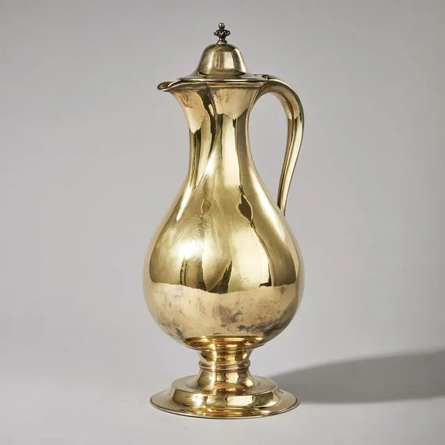 CHRISTIAN HAMMER. Vinakanna, förgyllt silver, Stockholm 1870.
