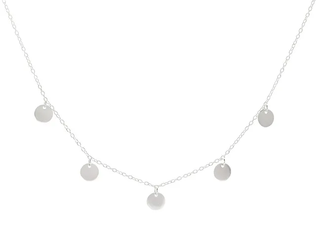 COLLIER, sterlingsilver, runda plattor, längd 36 - 39 cm, vikt ca 1,5 g.