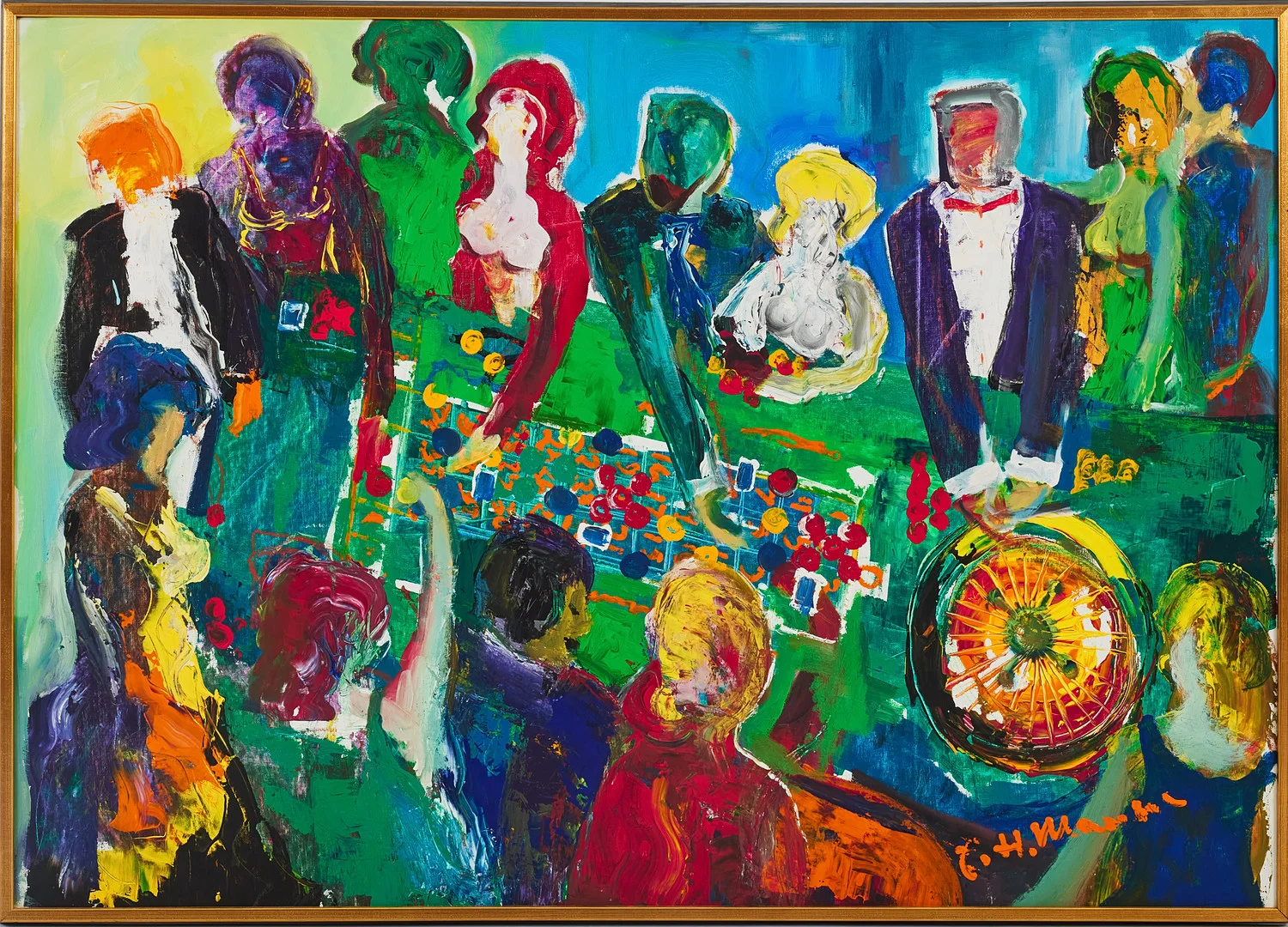 HELMUT MANTEL (1925-1979). Casino, signerad H Mantel, olja på duk. — Paintings — Stockholms Auktionsverk Magasin 5