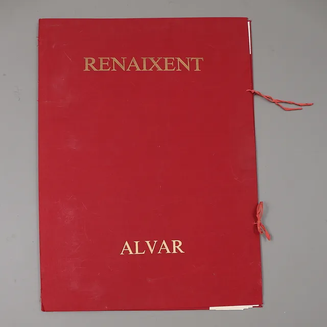 SUNOL ALVAR. Grafikmapp, Renaixent, 5 st färglitografier på rispapper nr XXXI/LX, signerade Alvar.