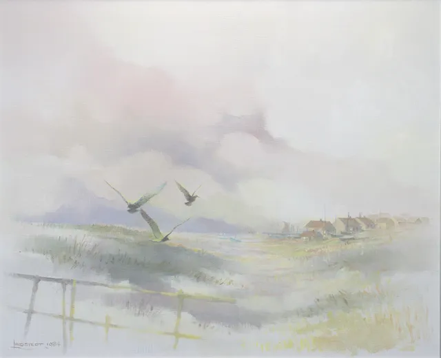 ROLF LINDSTEDT. Olja på duk, "Utomskärs", signerad, 1984.