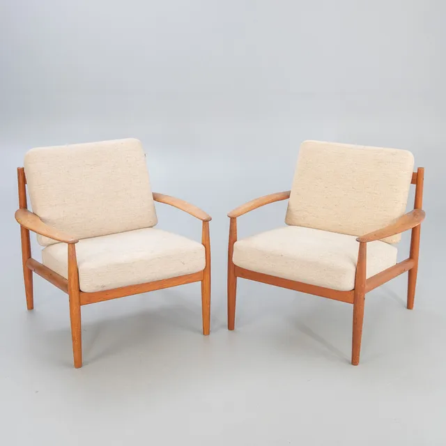 GRETE JALK. France & Son, 2 Sessel, Dänemark, 1960er Jahre.