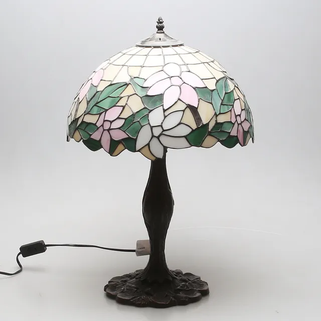 BORDSLAMPA, Tiffanystil, 1900/2000-tal.