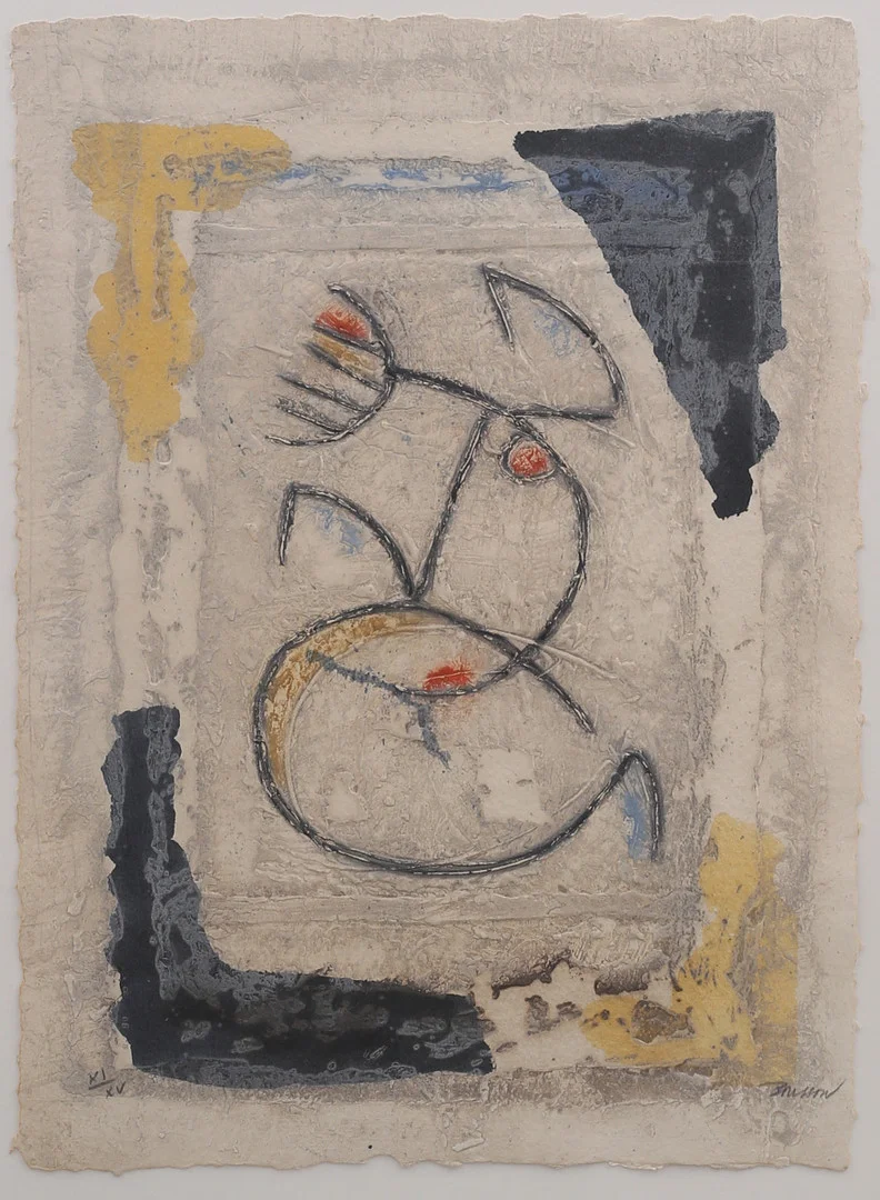 PIERRE MARIE BRISSON (1955 - ). Komposition, carborundumetsning nr XI/XV, signerad Brisson. — Engravings & Prints — Garpenhus Auktioner