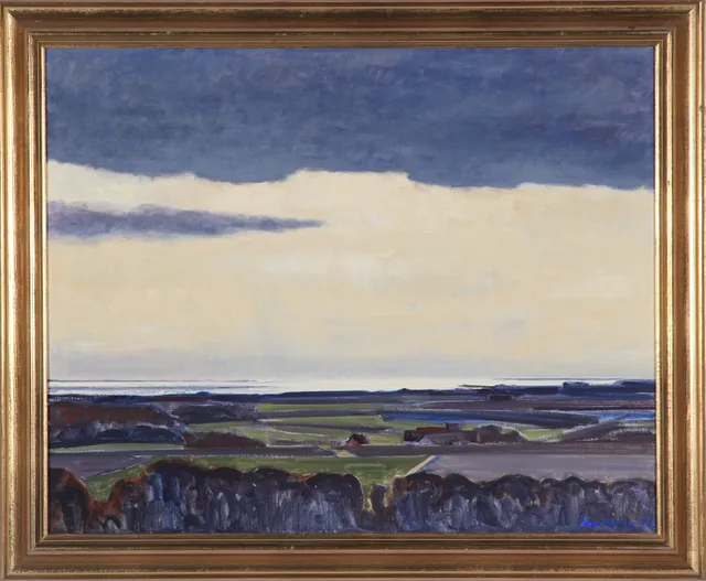 Lars Swane. Landscape from Holtbjerg, 1972