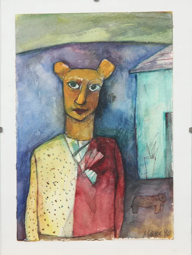 MÅNA LAGERHOLM. AKVARELL, på papper, signerad.