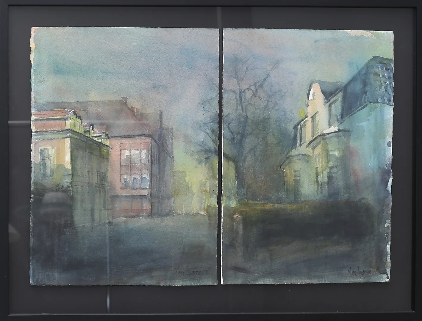 MATS ARONSSON. Växjömotiv. Akvarell, signerad och daterad 17. — Paintings — Växjö Auktionskammare