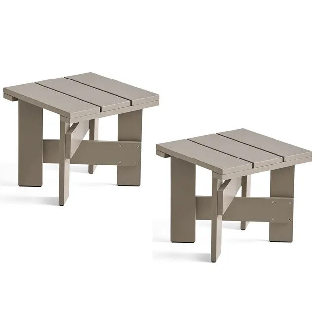 Gerrit Rietveld for HAY. Outdoor coffee table, L 45 cm, Crate Collection. Grey