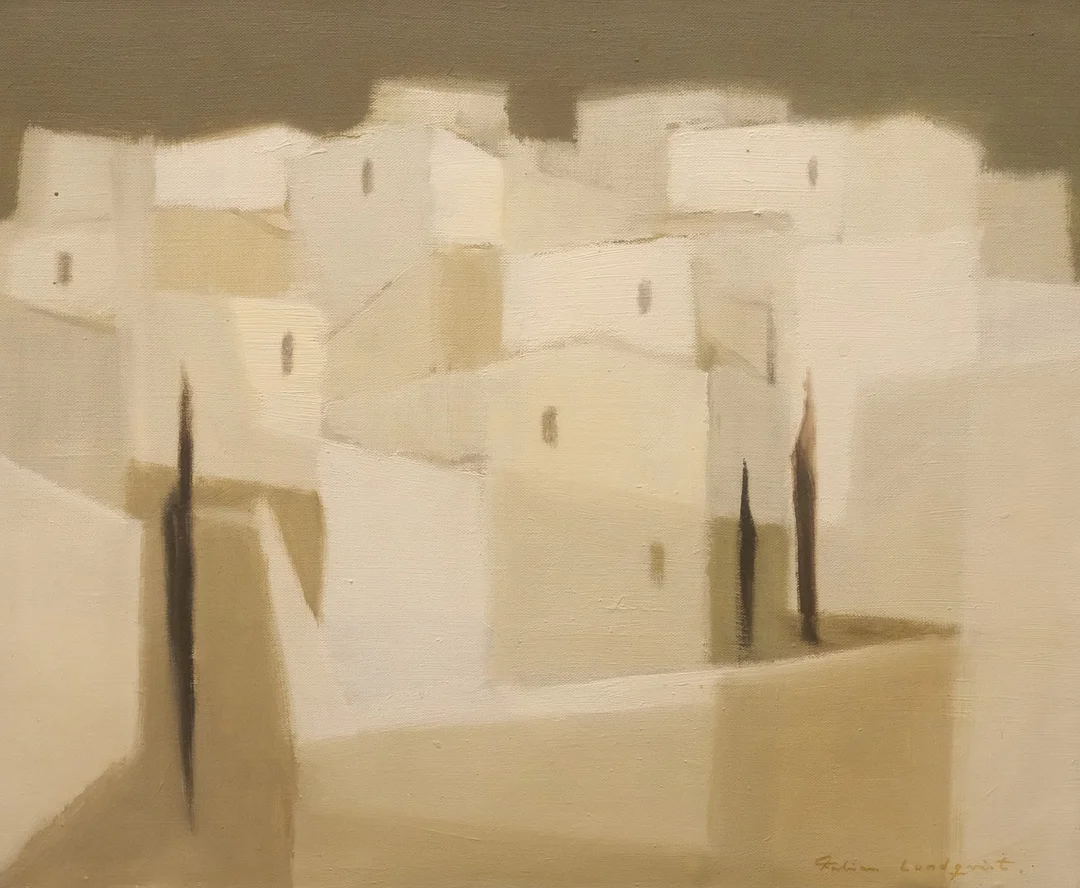 FABIAN LUNDQVIST. OLJA PÅ DUK. NORDAFRIKANSKT MOTIV. — Paintings — Björnssons Auktionskammare