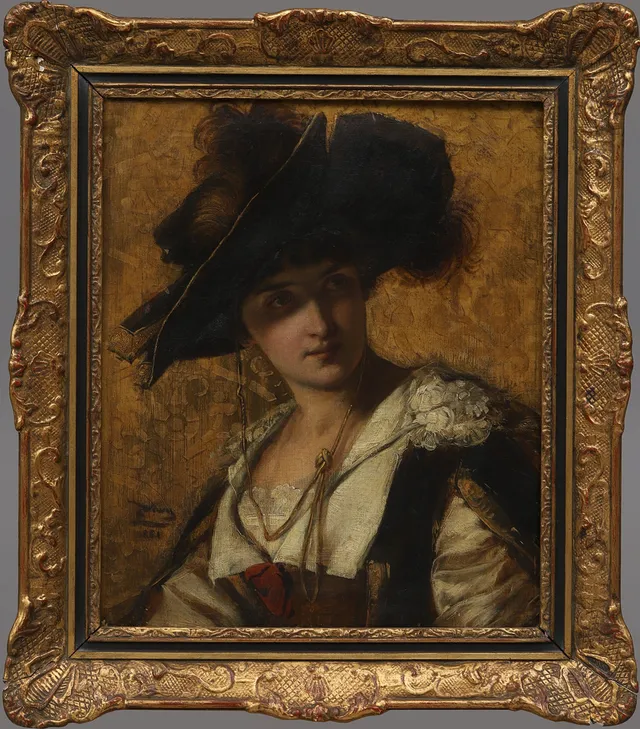 OIDENTIFIERAD KONSTNÄR, olja på duk, bär otydlig signatur och datering, 1800-tal.
