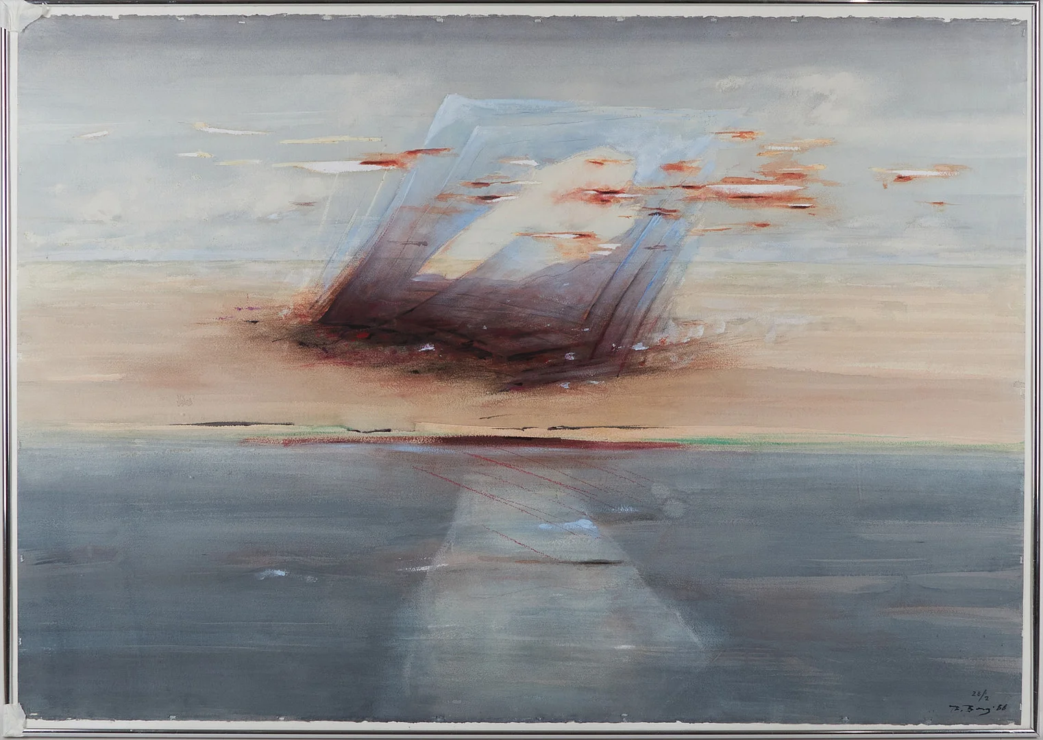 BERTIL BERG (1935). Abstrakt landskap, signerad samt daterad 28/2 -86, akvarell. — Paintings — Stockholms Auktionsverk Helsinki