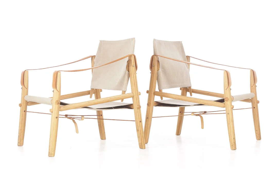 WeDoWood. A pair of 'Nomad Chairs' with frames made of moso bamboo (2) — Furniture/Lounge chairs — Lauritz
