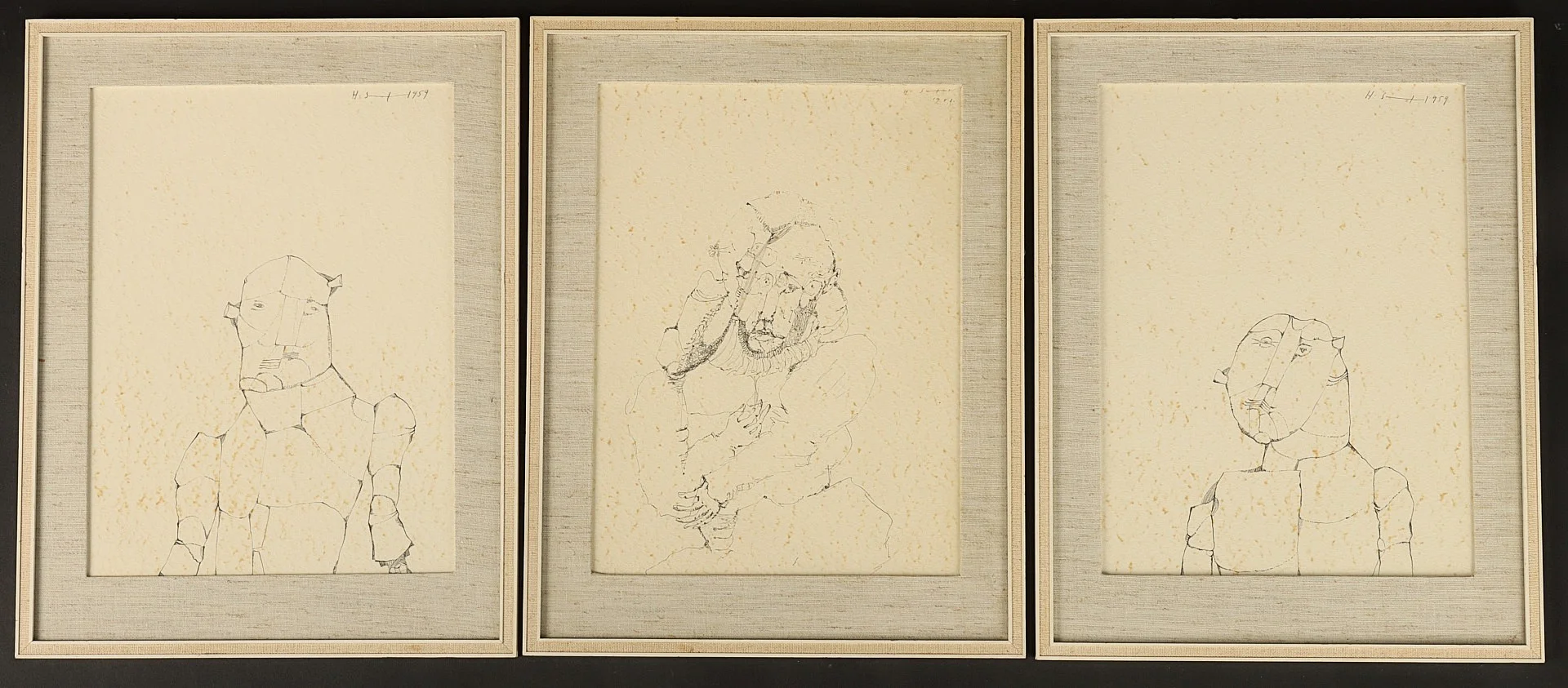 HENRI SERT. 1938-1964. Teckningar, 3 st, signerade. — Drawings — Auktionsverket Engelholm