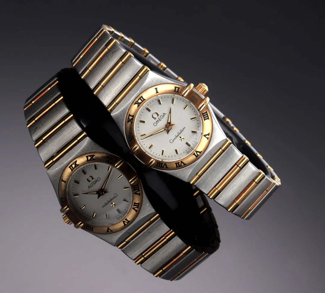 Omega 'Constellation'. Ladies' watch in 18 kt. gold and steel with bright disc, approx. 1998 — Watches and clocks/Ladies watches — Lauritz