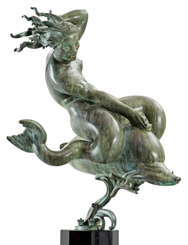 Carl Milles, "Solglitter", "Najad på delfin".