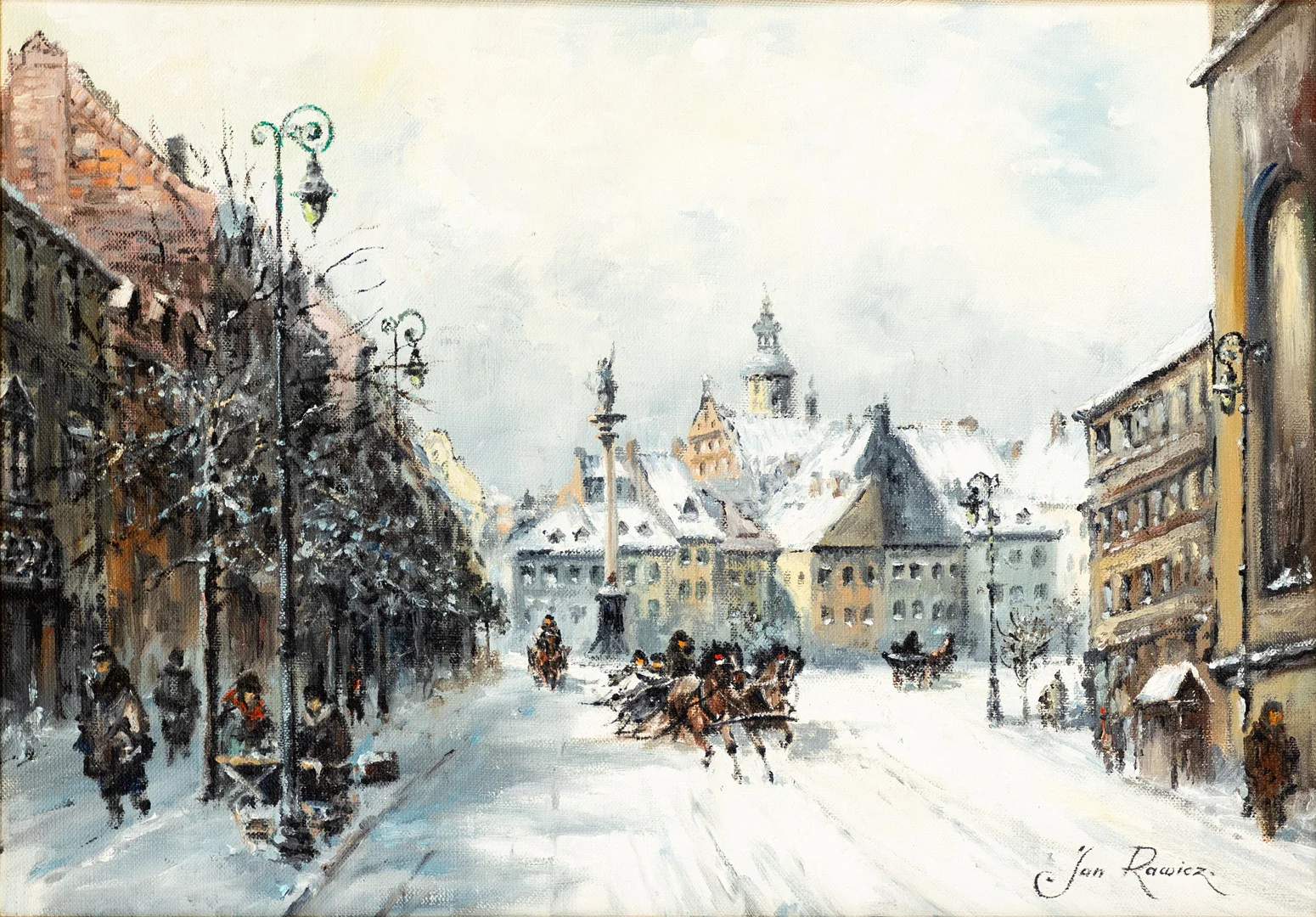 JAN RAWICZ (UM 1910 - ?). Winter in Warschau. — Paintings — Stockholms Auktionsverk Hamburg