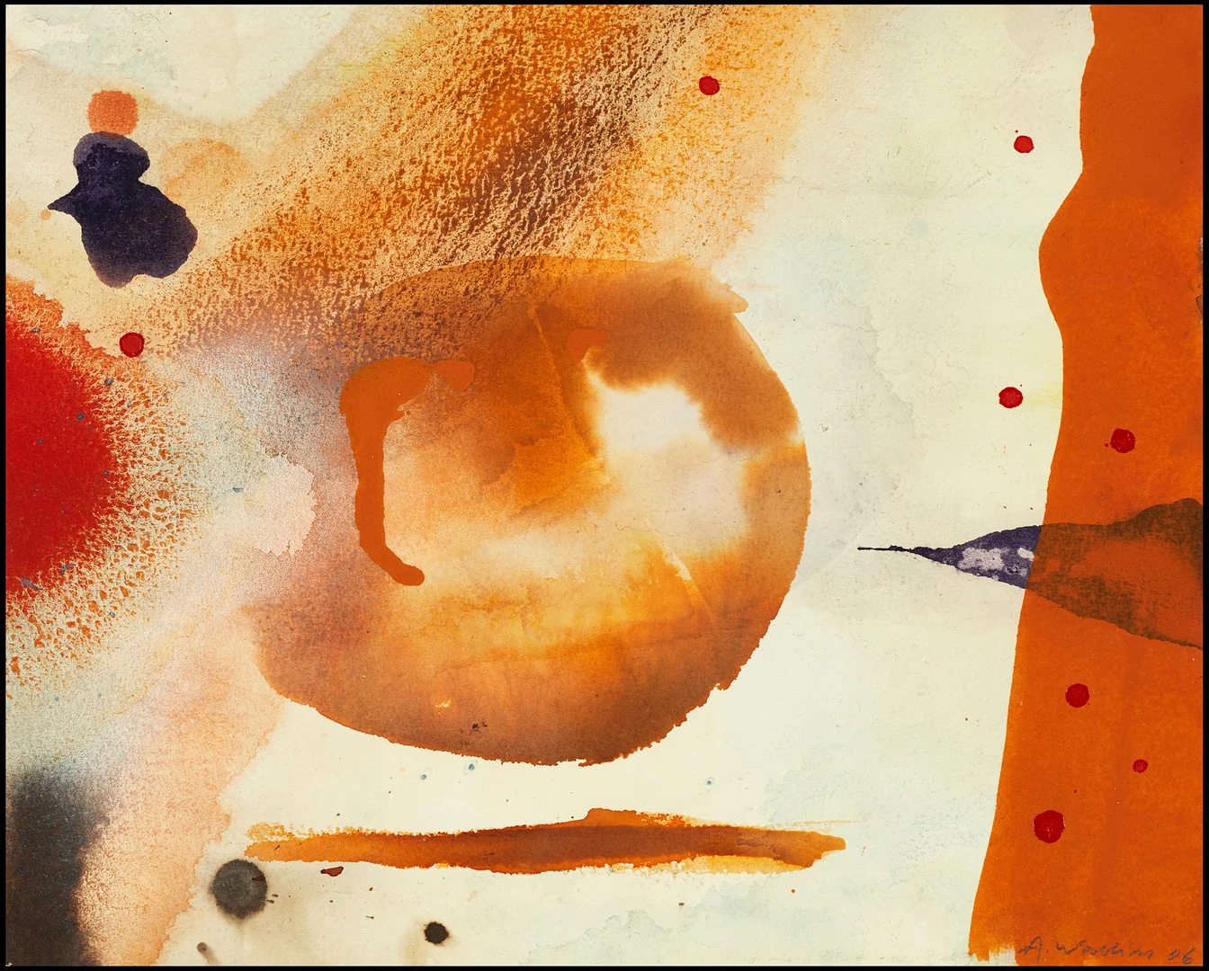 ANDERS WALLIN (FÖDD 1953). Komposition XXIX, signerad och daterad A. Wallin 06, blandteknik/akvarell på papper. — Paintings — Crafoord Auktioner Stockholm