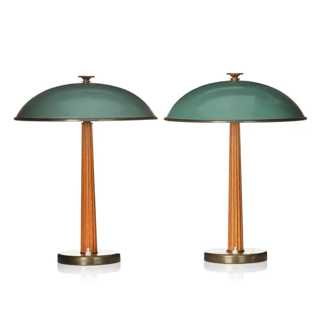 Erik Tidstrand, bordslampor 1 par, modell "29595", Nordiska Kompaniet, 1930-tal.