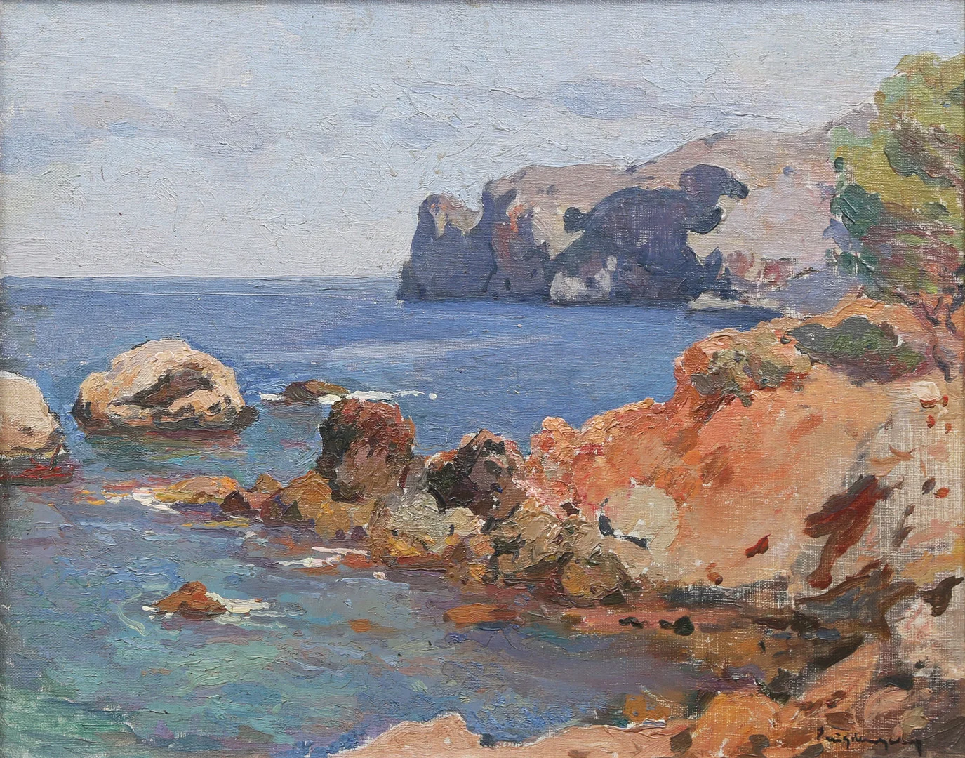 JOSEP PUIGDENGOLAS. Seaside view. — Paintings — Balclis