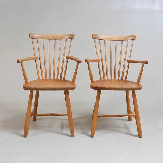 CARL MALMSTEN. karmstolar, 1 par, "Lilla Åland", Stolab, 1992.