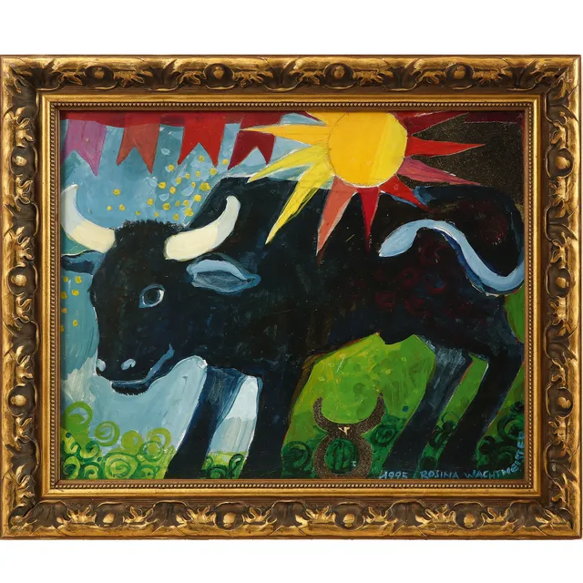 Rosina Wachtmeister. Motif w/ bull and golden finish. (cd)