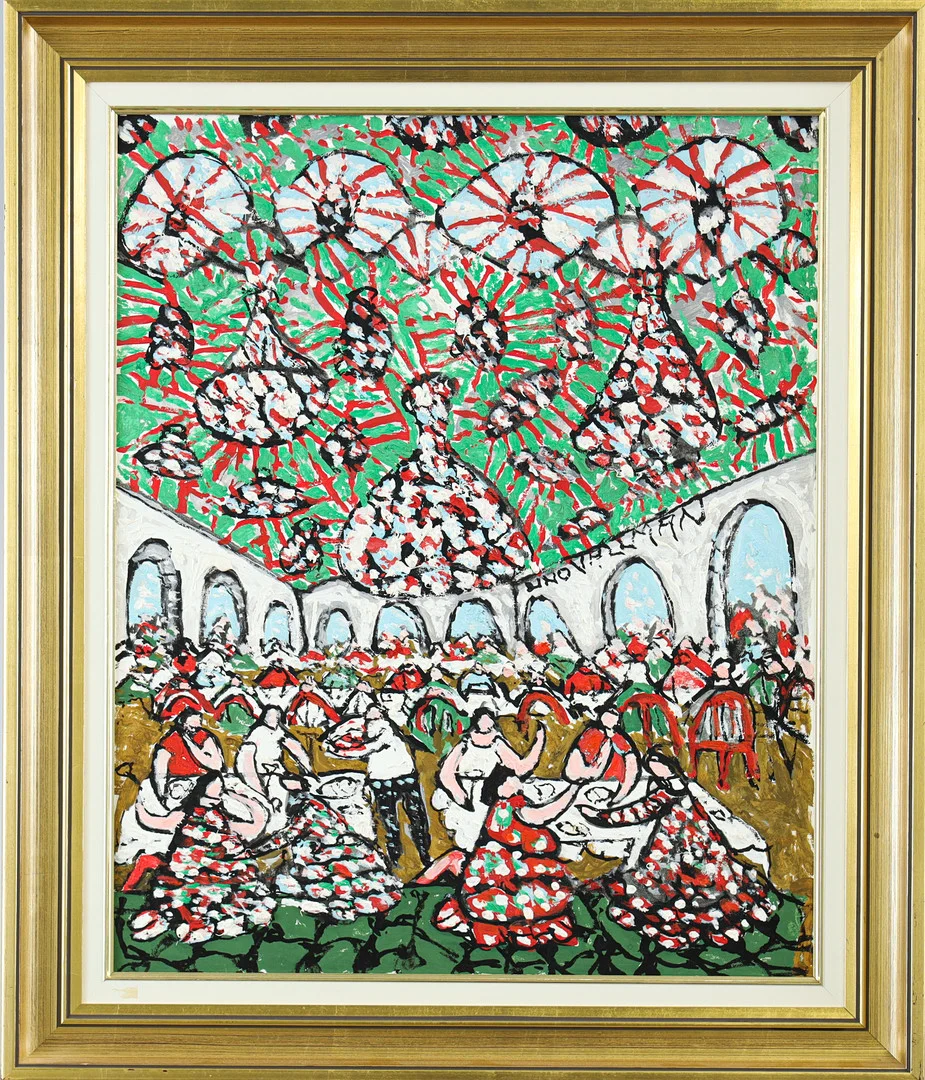 UNO VALLMAN. Olja på duk, Interiör, signarad. — Paintings — Stockholms Auktionsverk Helsingborg