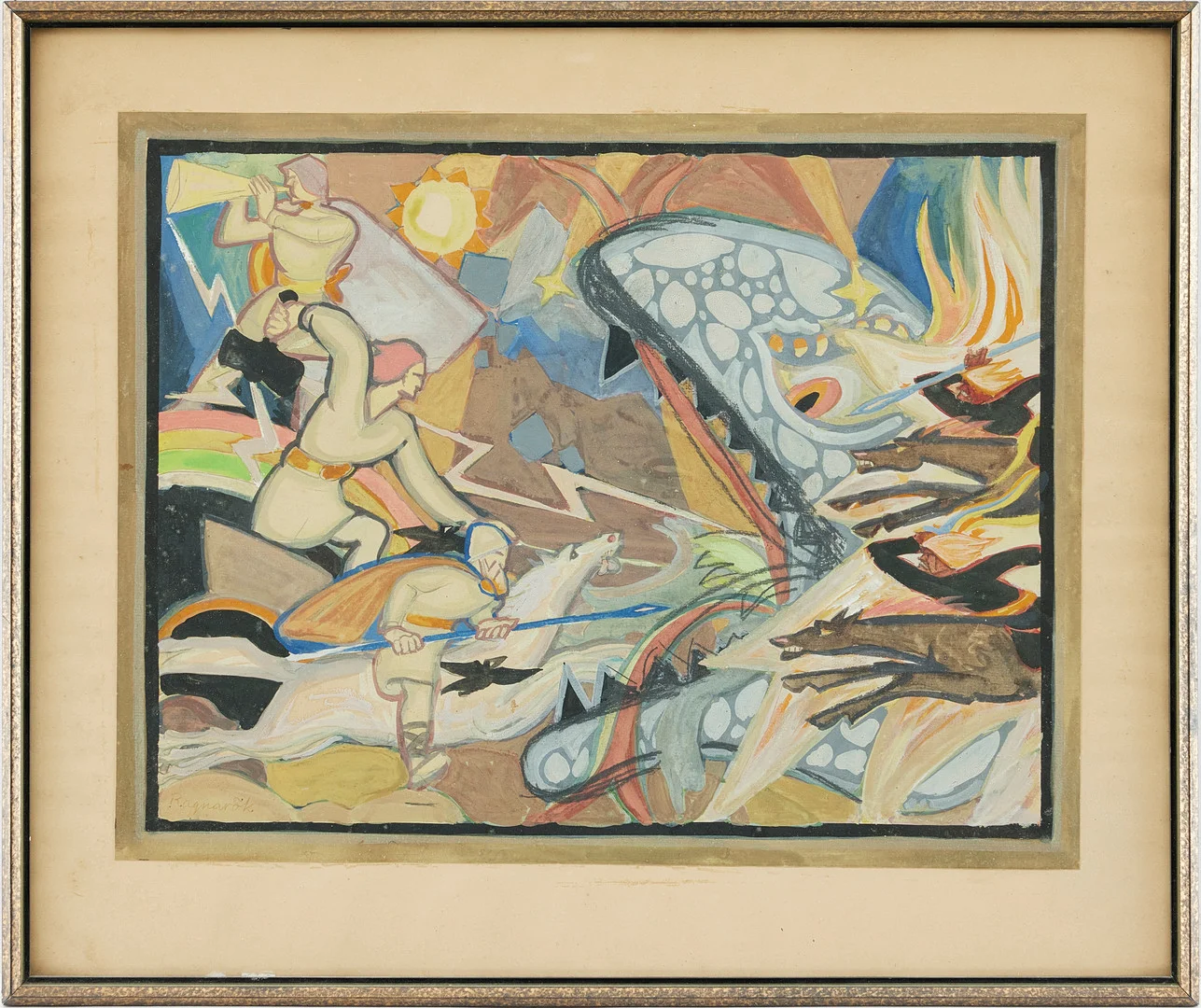 OSSIAN ELGSTRÖM. "Ättestupa"/"Le mort des Vikings". — Paintings — Stockholms Auktionsverk Magasin 5