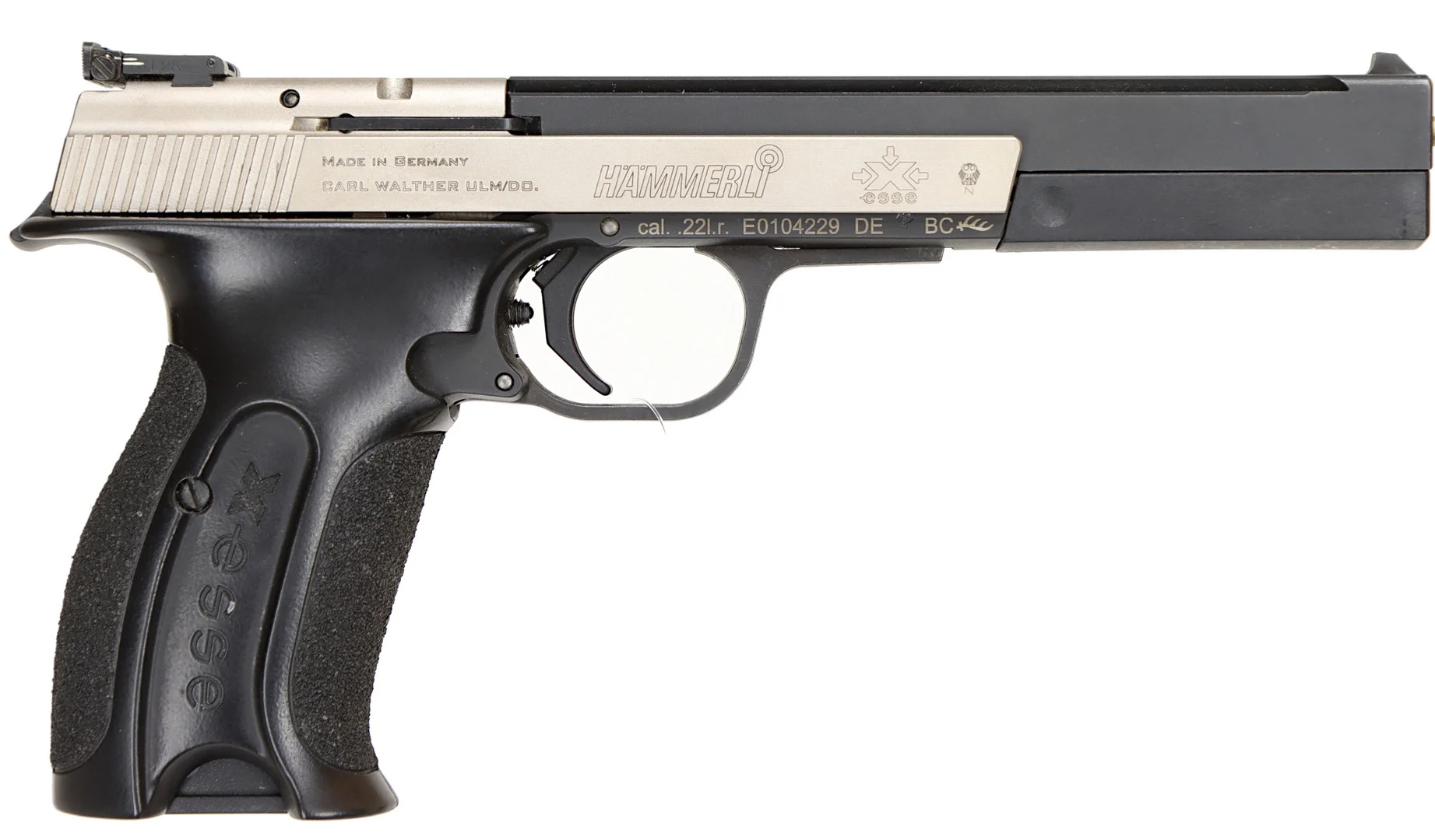 60. PISTOL, Halvautomatisk, fabrikat Hämmerli, modell X-esse, kaliber .22LR, tillv.nr E0104229, se-nr SE2338580. — Pistols — Walter Borg